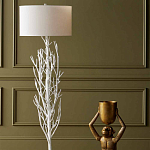 Торшер белый с цилиндрическим абажуром и каркасом в виде дерева Branched Tree варинант исполнения - 4 | Loft Concept в Липецке