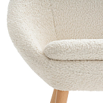 Кресло на деревянных ножках с обивкой из ткани букле Aldo Boucle Armchair варинант исполнения - 5 | Loft Concept в Липецке