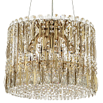 Круглая люстра с металлическими и хрустальными подвесками Bonnay Crystal Chandelier варинант исполнения - 1 | Loft Concept в Липецке