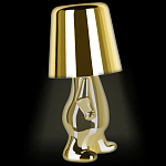 Настольная лампа фигурная золотого цвета с гладким абажуром Высота 19 см Sophia варинант исполнения - 5 | Loft Concept в Липецке