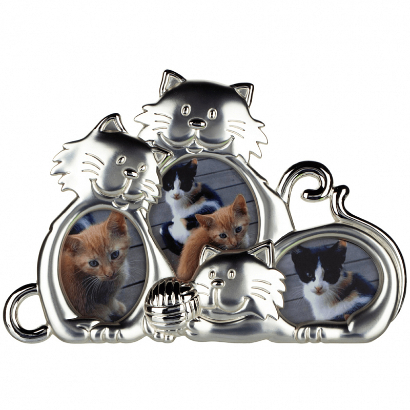 Фоторамка детская Childhood Corner Three cats Серебряный Фоторамка детская Childhood Corner Three cats Серебряный в Липецке | Loft Concept