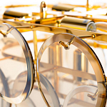 Люстра с круглыми стеклянными подвесками Cardiel Amber Glass Chandelier варинант исполнения - 5 | Loft Concept в Липецке