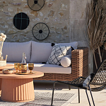 Трехместный садовый диван из плетеного пластика Matteo варинант исполнения - 5 | Loft Concept в Липецке