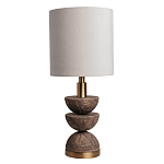 Настольная лампа с белым цилиндрическим абажуром на фигурном основании из полусфер Bewitchment варинант исполнения - 2 | Loft Concept в Липецке