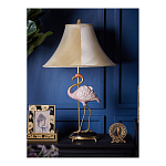 Настольная лампа с абажуром Розовый Фламинго Porcelain Flamingo Lamp варинант исполнения - 5 | Loft Concept в Липецке
