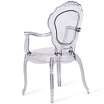 Прозрачный стул с подлокотниками LOUIS GHOST CHAIR Grey варинант исполнения - 8 | Loft Concept в Липецке