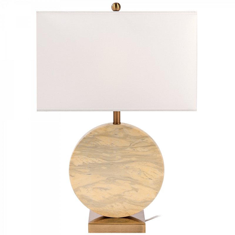 Настольная лампа Lua Grande Table Lamp beige marble Белый Бежево-серый Латунь Настольная лампа Lua Grande Table Lamp beige marble Белый Бежево-серый Латунь в Липецке | Loft Concept