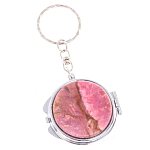 Зеркало брелок складное двухстороннее из натурального камня Родонит Stone Mirrors варинант исполнения - 5 | Loft Concept в Липецке