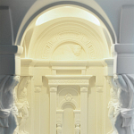 Встраиваемый в стену гипсовый светильник под покраску с колоннами и арками в античном стиле Antiquity Athena варинант исполнения - 11 | Loft Concept в Липецке