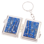 Зеркало брелок складное двухстороннее из натурального камня Лазурит Stone Mirrors варинант исполнения - 2 | Loft Concept в Липецке