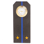 Часы погон подарочные настольные Авиация ВМФ из натурального камня Змеевик Military Clock варинант исполнения - 1 | Loft Concept в Липецке