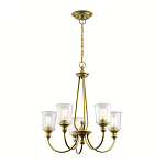 Люстра с прозрачными плафонами из пузырчатого стекла Kichler варинант исполнения - 10 | Loft Concept в Липецке