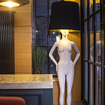 Лампа MANNEQUIN LAMP с абажуром созерцание силуэта варинант исполнения - 3 | Loft Concept в Липецке