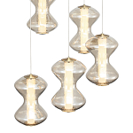 Люстра светодиодная с стеклянными волнообразными плафонами Amphora of Light варинант исполнения - 4 | Loft Concept в Липецке