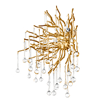 Бра с лучеобразным основанием и подвесками из прозрачного стекла в виде длинных капель Droplet Chandelier варинант исполнения - 5 | Loft Concept в Липецке