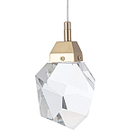 Подвесной светильник с хрустальным плафоном Esme Crystal Brass Hanging lamp варинант исполнения - 1 | Loft Concept в Липецке