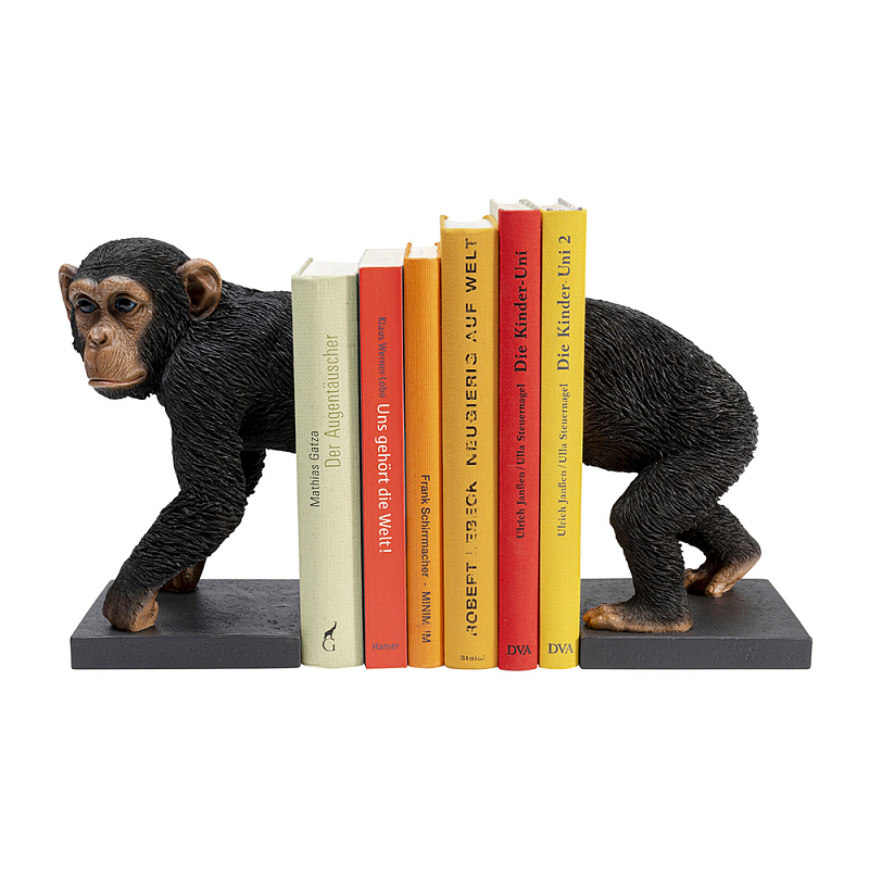 Держатель для книг Шимпанзе Песочный Черный в Липецке | Loft Concept 