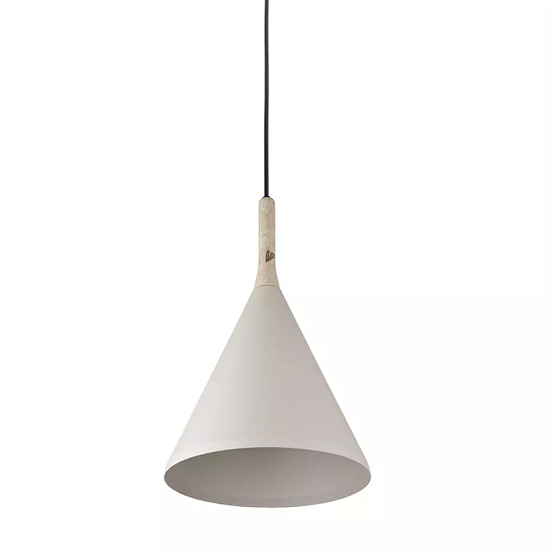 Подвесной светильник с плафоном в форме конуса Opaque Lamp Бежевый Подвесной светильник с плафоном в форме конуса Opaque Lamp Бежевый в Липецке | Loft Concept