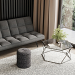 Пуф Three Gray в ткани букле серого цвета варинант исполнения - 4 | Loft Concept в Липецке