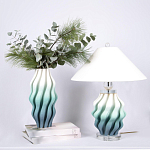 Настольная лампа с абажуром Green Wave варинант исполнения - 2 | Loft Concept в Липецке