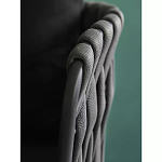 Стул мягкий с декором в виде плетеных лент на спинке и подлокотниках Semicircular Chair Decorated with Ribbons варинант исполнения - 7 | Loft Concept в Липецке