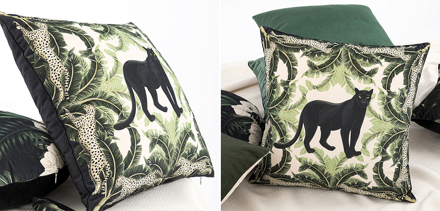 Декоративная подушка Черная Пантера Black Panther Cushion Декоративная подушка Черная Пантера Black Panther Cushion - Loft-Concept в Липецке