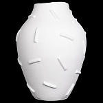 Декоративная ваза белая керамическая с абстрактным объемным декором Molecule Collection варинант исполнения - 1 | Loft Concept в Липецке