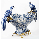 Фарфоровая чаша с птицами Blue and White варинант исполнения - 2 | Loft Concept в Липецке