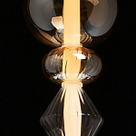 Подвесной светильник с вертикальной композицией из прозрачных и янтарных стеклянных шаров и ромбов Gabriel Scott Luna варинант исполнения - 5 | Loft Concept в Липецке