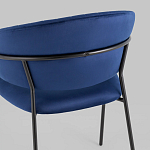 Стул в велюре синего цвета Horizon варинант исполнения - 6 | Loft Concept в Липецке