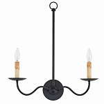 Бра настенное черное с 2-мя лампами Candle Sleeves варинант исполнения - 3 | Loft Concept в Липецке