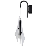 Бра черного цвета с плафоном из рельефного стекла Glass Pod варинант исполнения - 3 | Loft Concept в Липецке