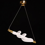 Люстра горизонтальная с волнистым белым плафоном Golden Swirl варинант исполнения - 4 | Loft Concept в Липецке