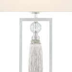 Настольная лампа с прямоугольным тканевым абажуром на белом мраморном основании Silver Threads варинант исполнения - 1 | Loft Concept в Липецке