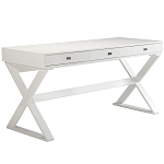 Письменный стол белый с 3-мя ящиками и крестообразным основанием Ymercte варинант исполнения - 1 | Loft Concept в Липецке