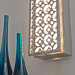 Бра прямоугольное в серебрянном цвете с ажурной решеткой Feiss варинант исполнения - 6 | Loft Concept в Липецке