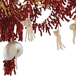 Люстра с декором в виде кораллов и ракушек Corals and Shells Chandelier Red варинант исполнения - 2 | Loft Concept в Липецке
