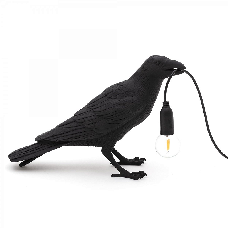 Настольная лампа Seletti Bird Lamp Black Waiting Черный Настольная лампа Seletti Bird Lamp Black Waiting Черный в Липецке | Loft Concept