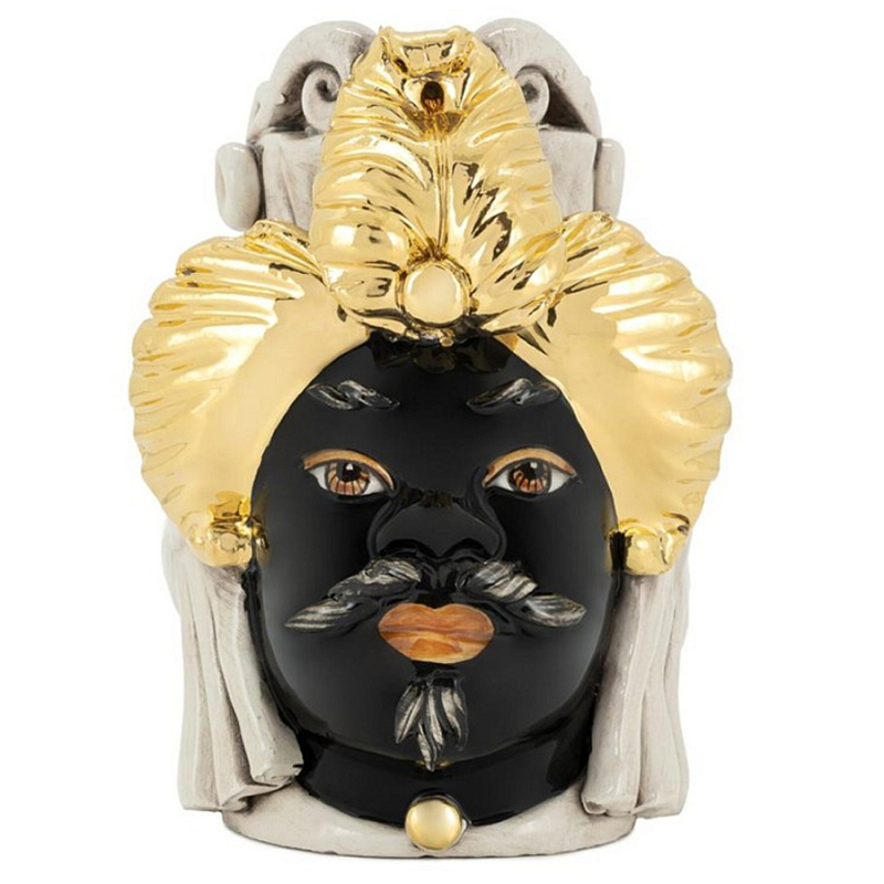 Ваза Vase Moro Man Small Chic Черный Золотой Бежевый Ваза Vase Moro Man Small Chic Черный Золотой Бежевый в Липецке | Loft Concept
