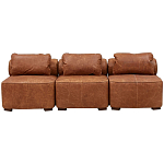 Кожаное модульное кресло коричневое без подлокотников с подушкой Coul Leather Modular Armchair варинант исполнения - 4 | Loft Concept в Липецке