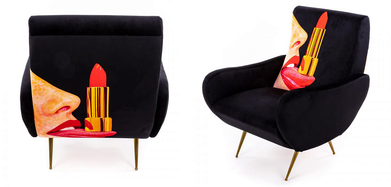 Кресло Seletti Armchair Tongue Black Кресло Seletti Armchair Tongue Black - Loft-Concept в Липецке
