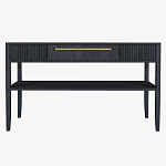 Дизайнерская Консоль с полкой и ящиком Primo Черный дуб варинант исполнения - 7 | Loft Concept в Липецке