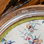 Барный стул из массива бука с изображением птиц и цветов  Beige Green Chinoiserie Garden Chair варинант исполнения - 3 | Loft Concept в Липецке