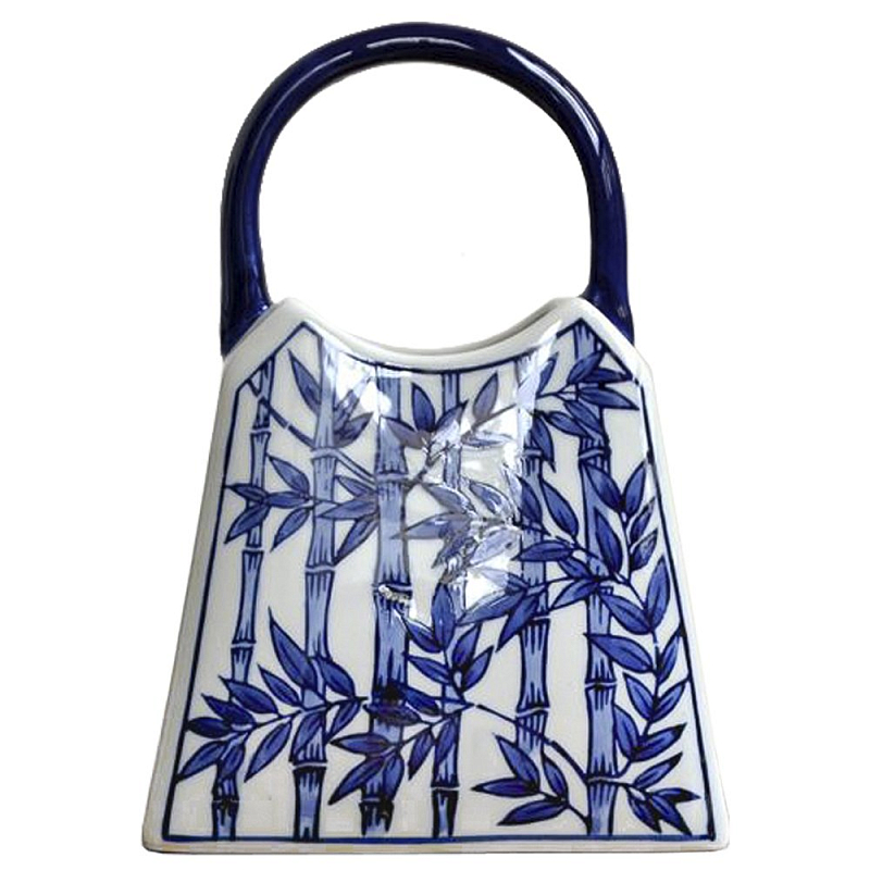 Ваза Ceramic Bag strip Темно-синий Ваза Ceramic Bag strip Темно-синий в Липецке | Loft Concept