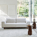 Приставной столик из массива дерева Walnut Triple варинант исполнения - 9 | Loft Concept в Липецке