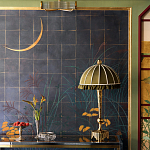 Обои ручная роспись Tsukimi Original colourway on gilded silk with antiquing варинант исполнения - 2 | Loft Concept в Липецке