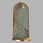 Настенный светильник зеленого цвета с бронзовой рамкой овальной формы с полкой Herbarium  варинант исполнения - 4 | Loft Concept в Липецке