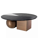 Дизайнерский журнальный стол с круглой столешницей на 3-х геометрических ножках Lehumod варинант исполнения - 5 | Loft Concept в Липецке