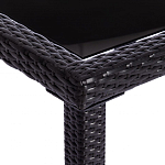 Обеденный комплект из искуственного ротанга Vintara черный варинант исполнения - 9 | Loft Concept в Липецке
