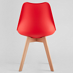 Стул с основой из пластика и мягким сиденьем Arvika Red варинант исполнения - 4 | Loft Concept в Липецке